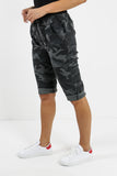 Black Plus Size Italian Camouflage Magic Chino Shorts For Women 18 - Dropwear