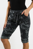 Denim Plus Size Italian Camouflage Magic Chino Shorts For Women 18 - Dropwear