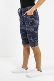 Green Plus Size Italian Camouflage Magic Chino Shorts For Women 16 - Dropwear