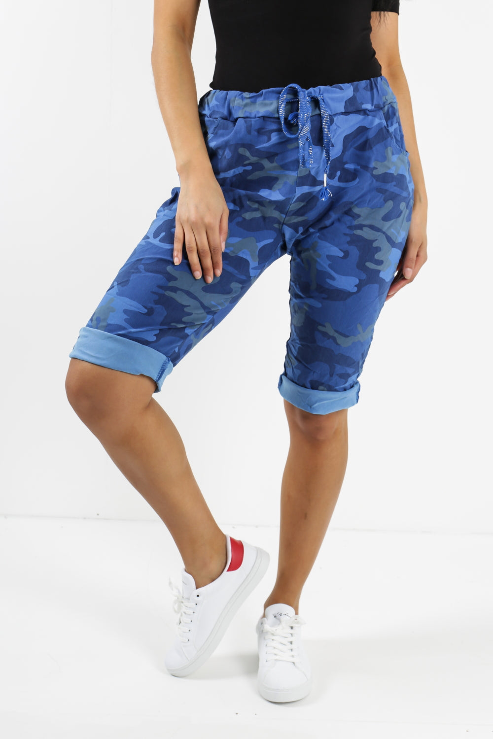 Light Pink Ladies Italian Stretch Shorts Women's camouflage Plain Magic Comfy Lagenlook Hot Pants 8-22 For Women 8 - Dropwear