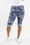 White Plus Size Italian Camouflage Magic Chino Shorts For Women 20 - Dropwear