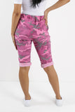 Plus Size Italian Camouflage Magic Chino Shorts For Women  - Dropwear