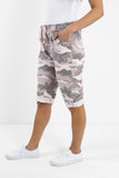 Plus Size Italian Camouflage Magic Chino Shorts For Women  - Dropwear
