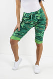 Plus Size Italian Camouflage Magic Chino Shorts For Women  - Dropwear