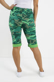 Plus Size Italian Camouflage Magic Chino Shorts For Women  - Dropwear