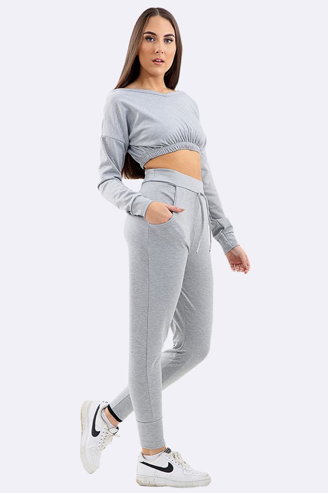Khaki Co-Ord 2 Piece Loungewear Suit Set For Women 16-18 - Dropwear