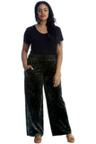 Velour Velvet Wide Flared Leg Pocket Palazzo For Women  - Dropwear