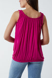 Balloon Ruffle Neck Vest For Women  - Dropwear