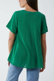 Round Neck Short Sleeve Cotton T-Shirt For Women  - Dropwear