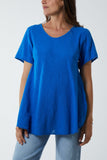 Round Neck Short Sleeve Cotton T-Shirt For Women  - Dropwear