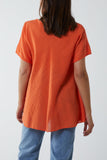 Round Neck Short Sleeve Cotton T-Shirt For Women  - Dropwear