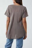 Round Neck Short Sleeve Cotton T-Shirt For Women  - Dropwear