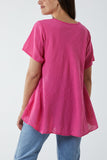 Round Neck Short Sleeve Cotton T-Shirt For Women  - Dropwear
