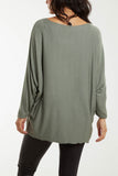 Round Neck Batwing Fine Knit Jumper For Women  - Dropwear