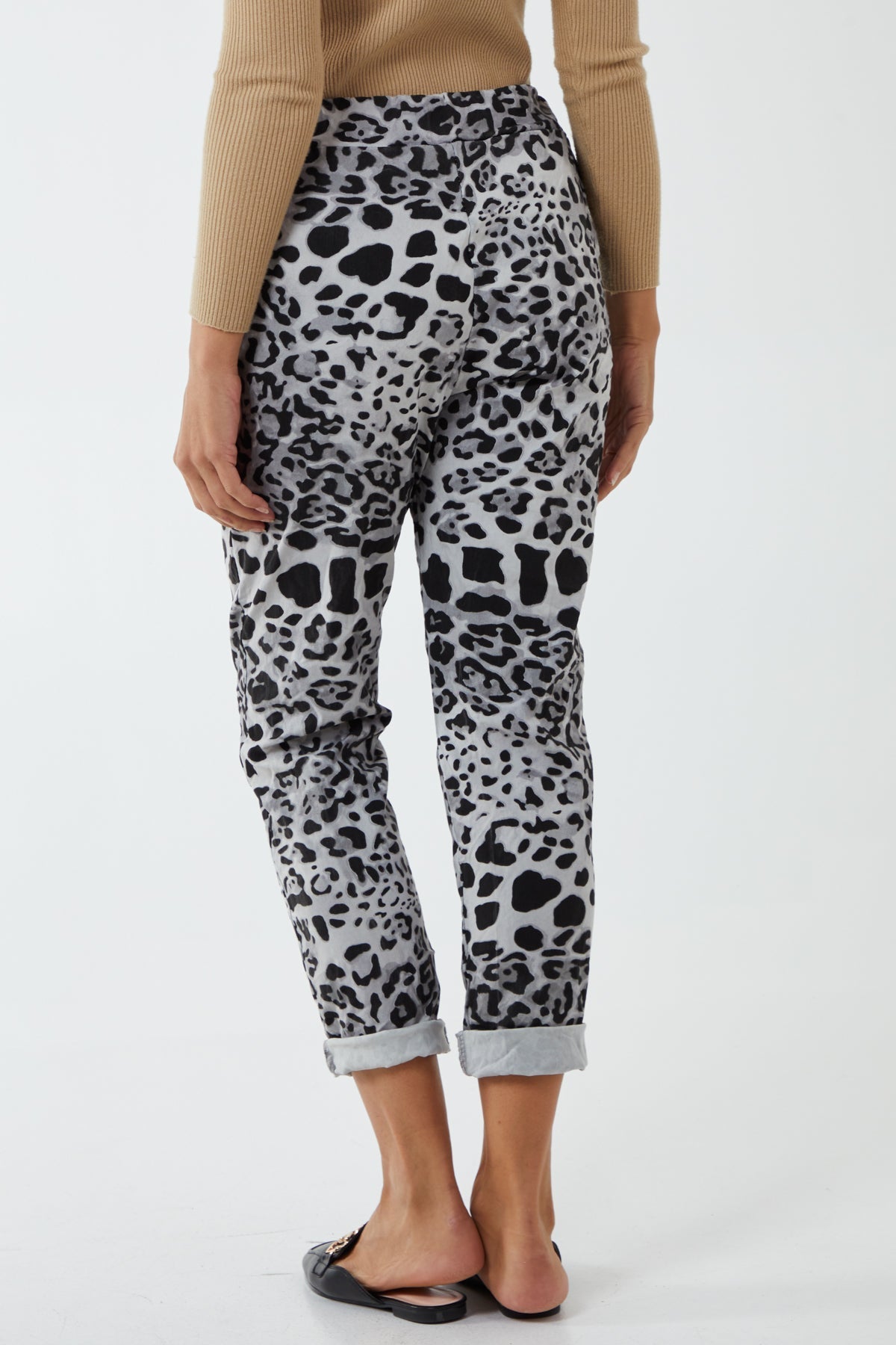 Magic Super Stretch Leopard Print Trousers For Women  - Dropwear