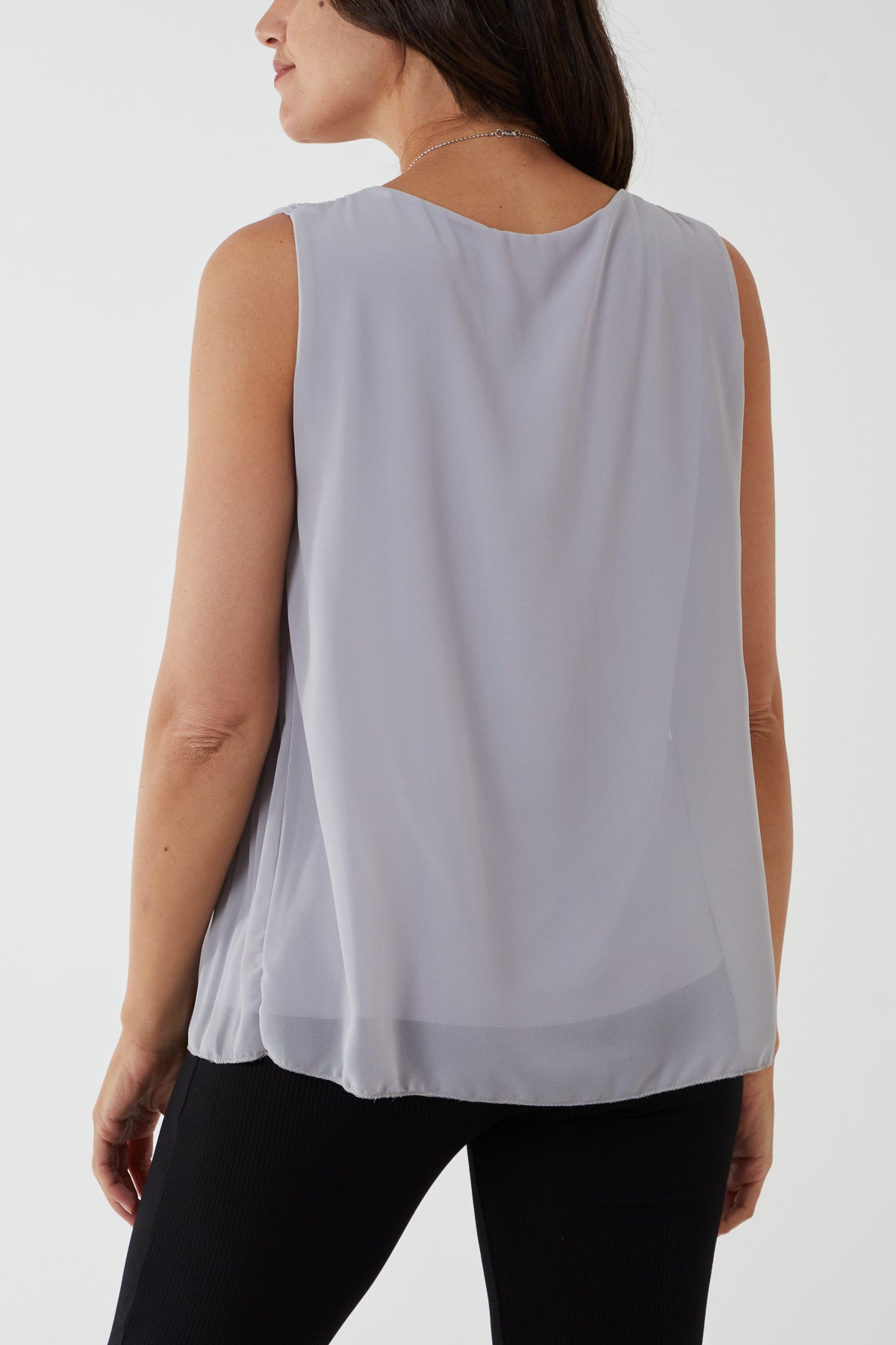 Pleated Necklace Vest For Women  - Dropwear
