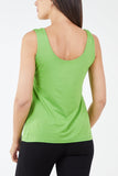 Yellow Double Layer Scoop Neck Plain Vest For Women ONE SIZE - Dropwear