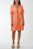 Aztec Print Mini Dress with Tassels For Women  - Dropwear