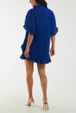 Plisse Co-Ord Set with Bottom Frill For Women  - Dropwear