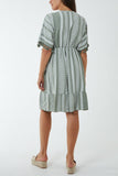 Aztec Print Mini Dress with Tassels For Women  - Dropwear