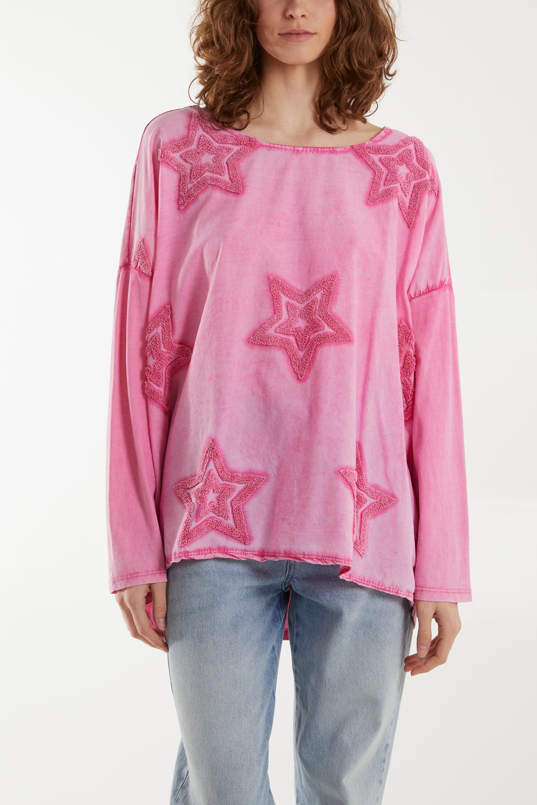 Khaki Flocking Double Star Top For Women ONE SIZE - Dropwear
