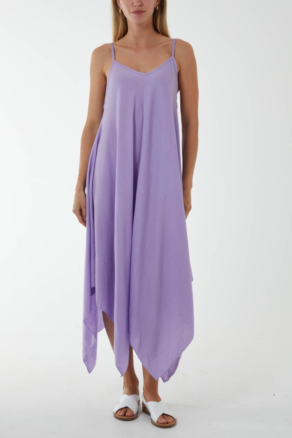 Black Hanky Hem Cami Dress For Women ONE SIZE - Dropwear