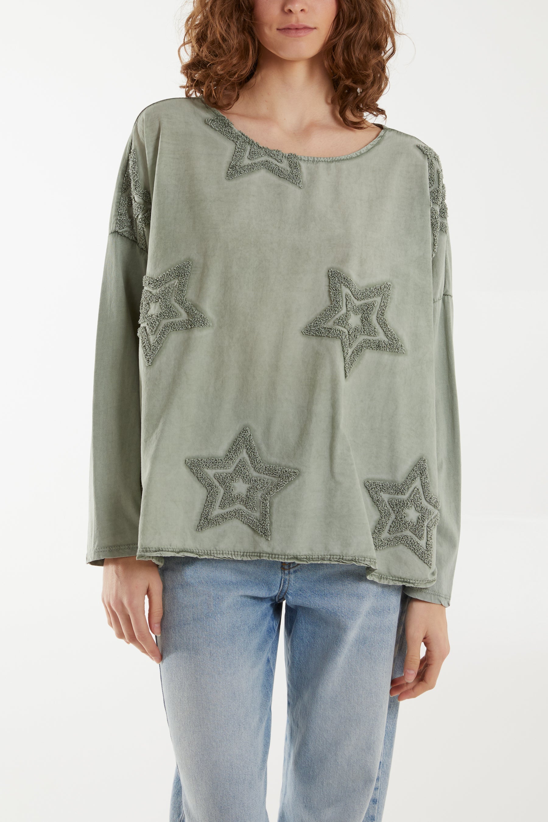 Flocking Double Star Top For Women  - Dropwear