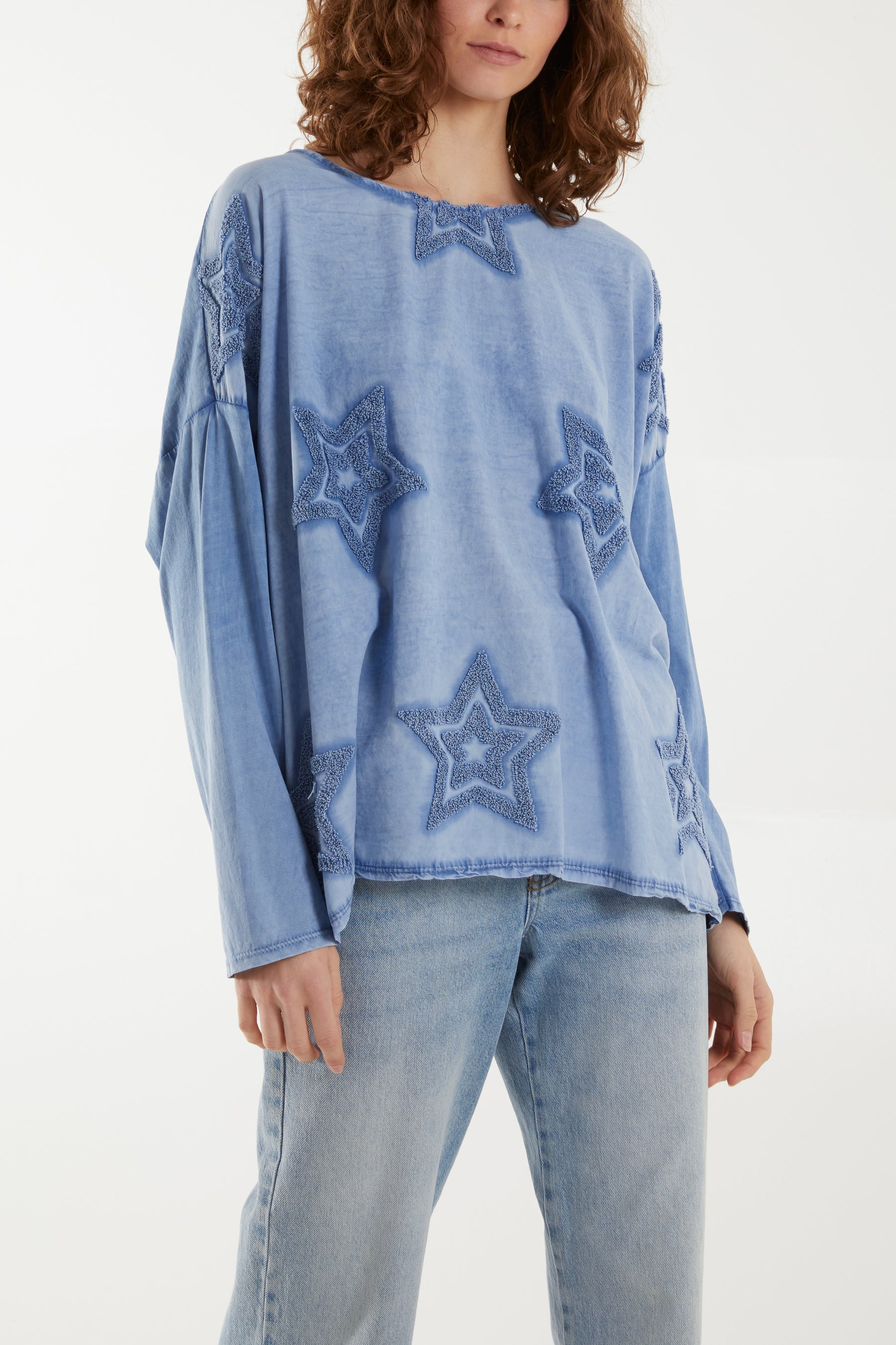 Flocking Double Star Top For Women  - Dropwear