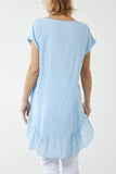 Oversized Dip Hem Cotton Blouse For Women  - Dropwear