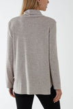 Roll Neck Fine Knit Jumper For Women  - Dropwear