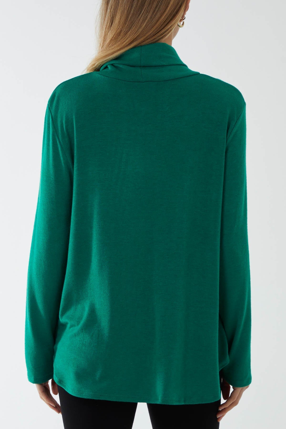Roll Neck Fine Knit Jumper For Women  - Dropwear