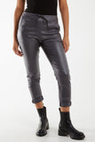 Magic Stretch PU Coated Crushed Trousers For Women  - Dropwear