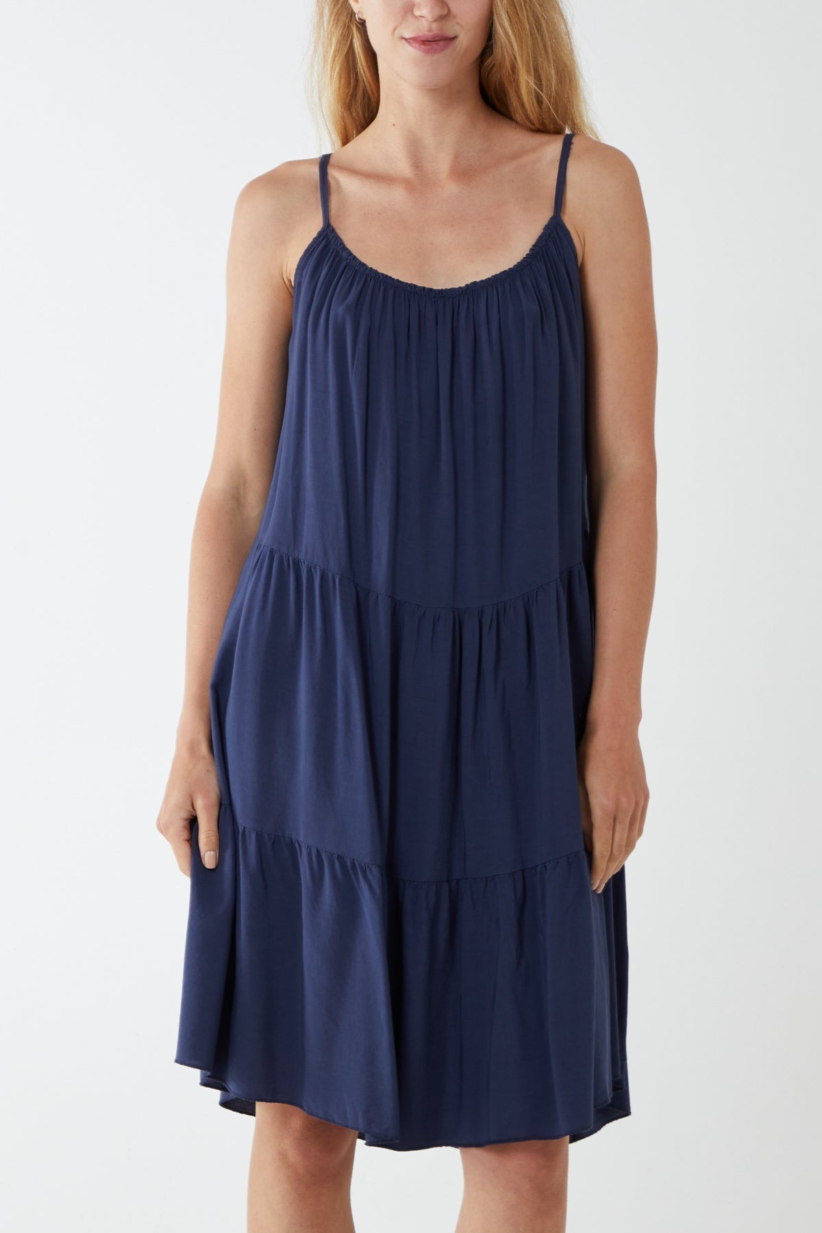 Cami Strap Tiered Smock Dress For Women  - Dropwear