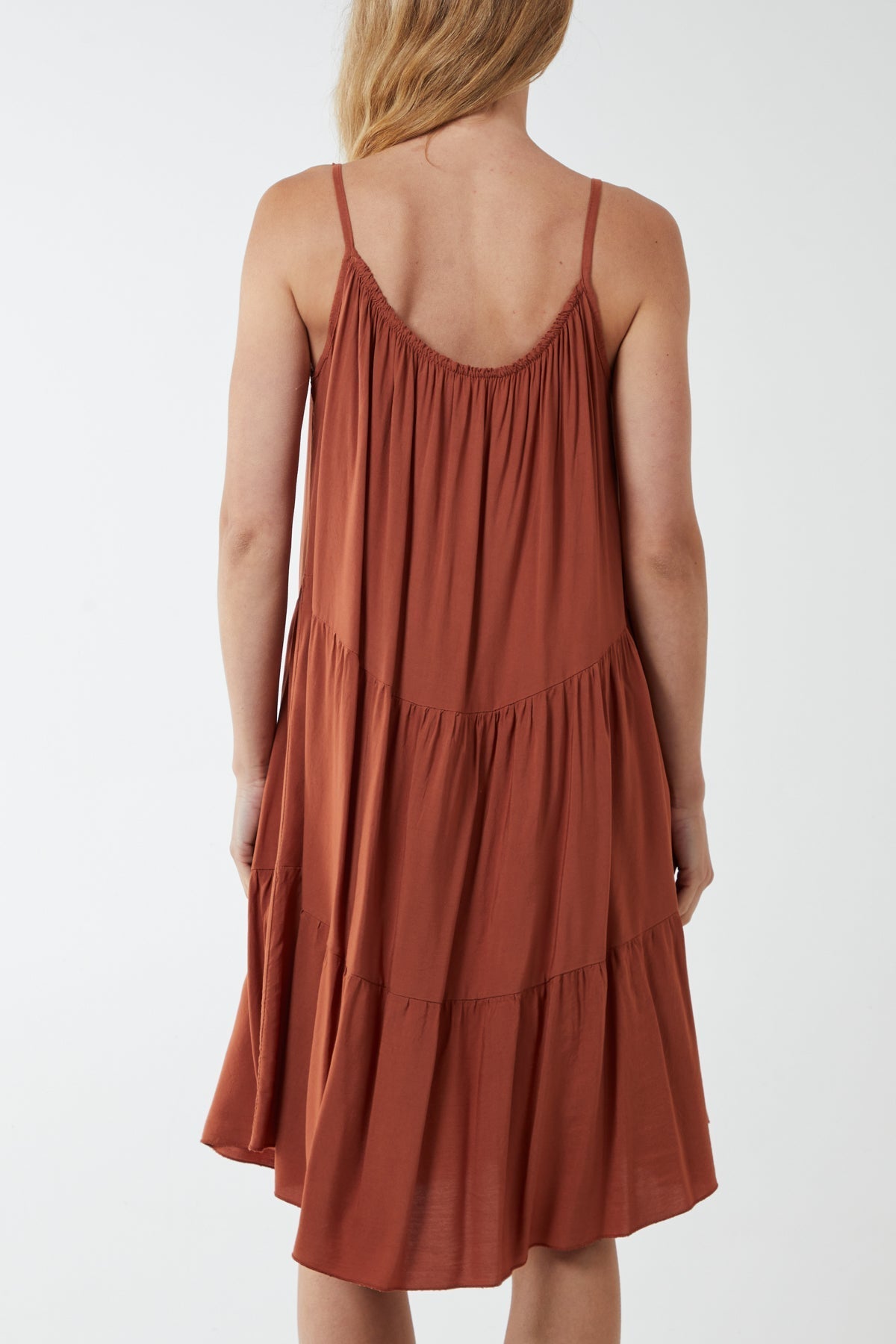 Cami Strap Tiered Smock Dress For Women  - Dropwear