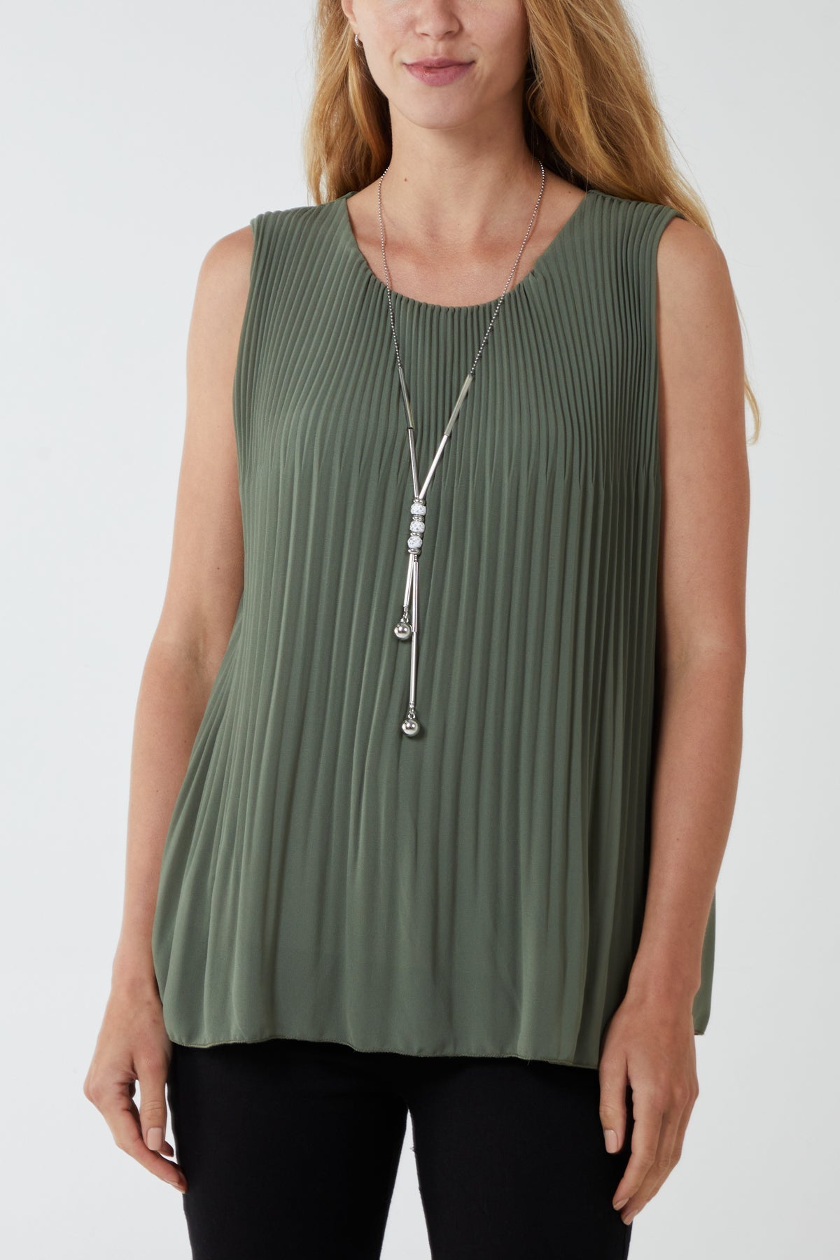 Pleated Necklace Vest For Women  - Dropwear
