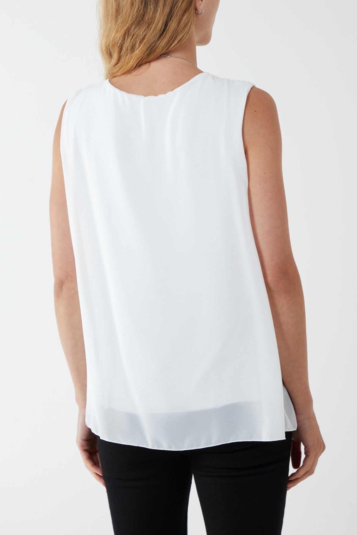 Pleated Necklace Vest For Women  - Dropwear