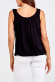Mocha Balloon Ruffle Neck Vest For Women ONE SIZE - Dropwear