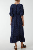 Baroque Floral Tassel Dress For Women  - Dropwear