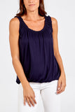 Beige Balloon Ruffle Neck Vest For Women ONE SIZE - Dropwear