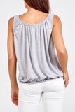 Dark Grey Balloon Ruffle Neck Vest For Women ONE SIZE - Dropwear