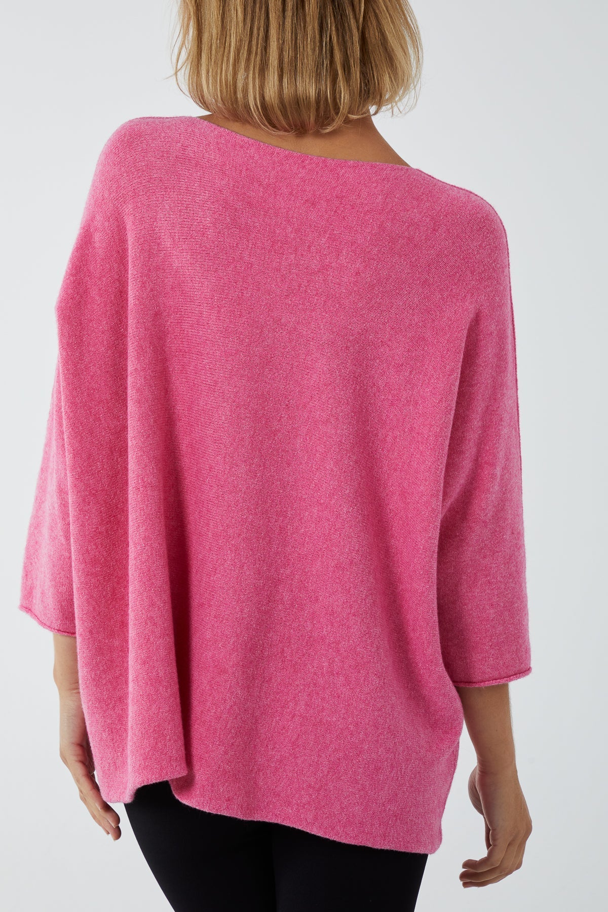 V-Neck Oversized Fine Knit Jumper For Women  - Dropwear