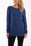 Khaki Ribbed Star Jumper For Women ONE SIZE - Dropwear