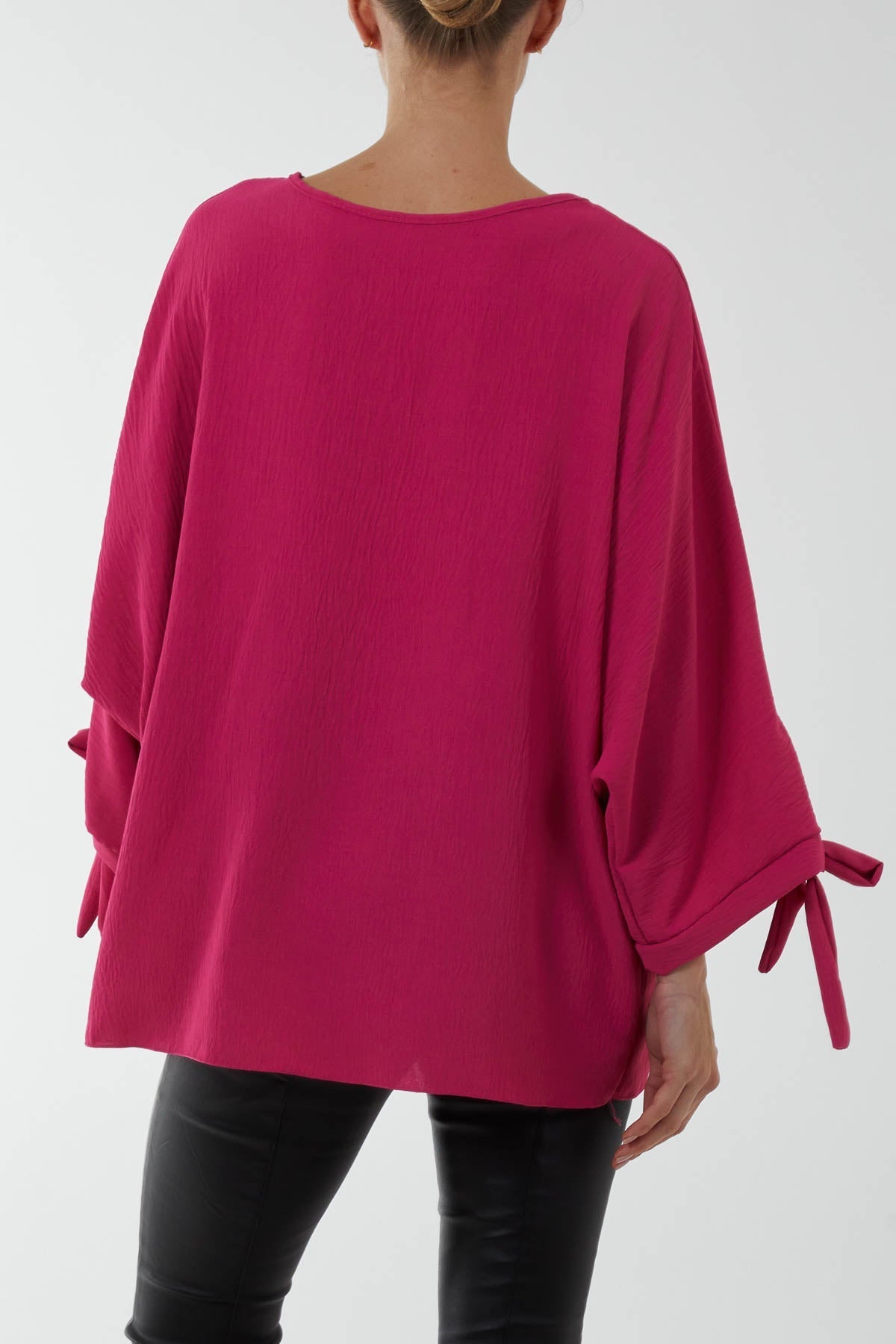 Ring Zip Tie Sleeve Blouse For Women  - Dropwear