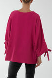 Ring Zip Tie Sleeve Blouse For Women  - Dropwear