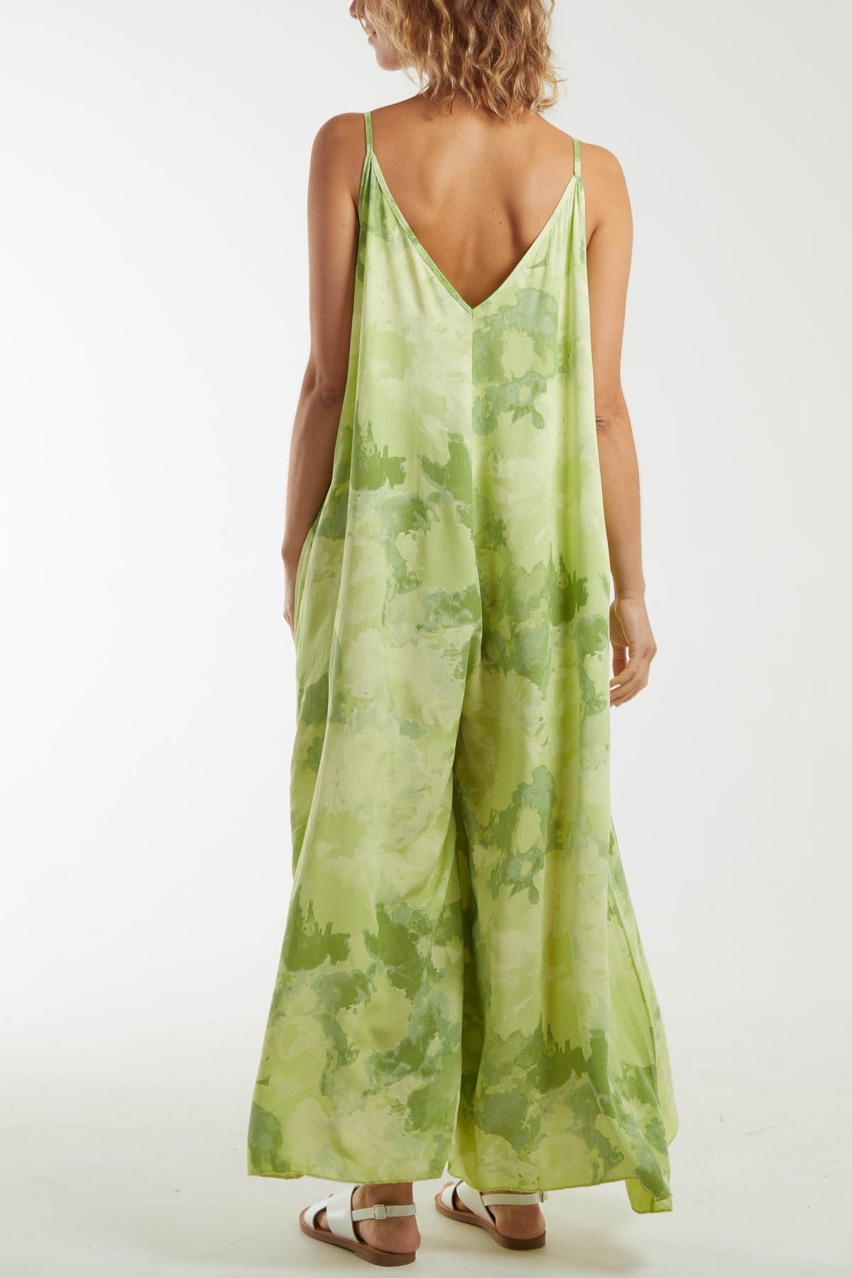 Smoky Print Cami Relaxed Fit Jumpsuit For Women  - Dropwear