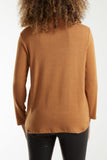 Fine Knit Roll Neck Jumper w/ Necklace For Women  - Dropwear