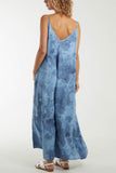Orange Smoky Print Cami Relaxed Fit Jumpsuit For Women ONE SIZE - Dropwear