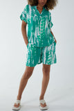 Tie Dye Co-Ord Set with Shorts For Women  - Dropwear