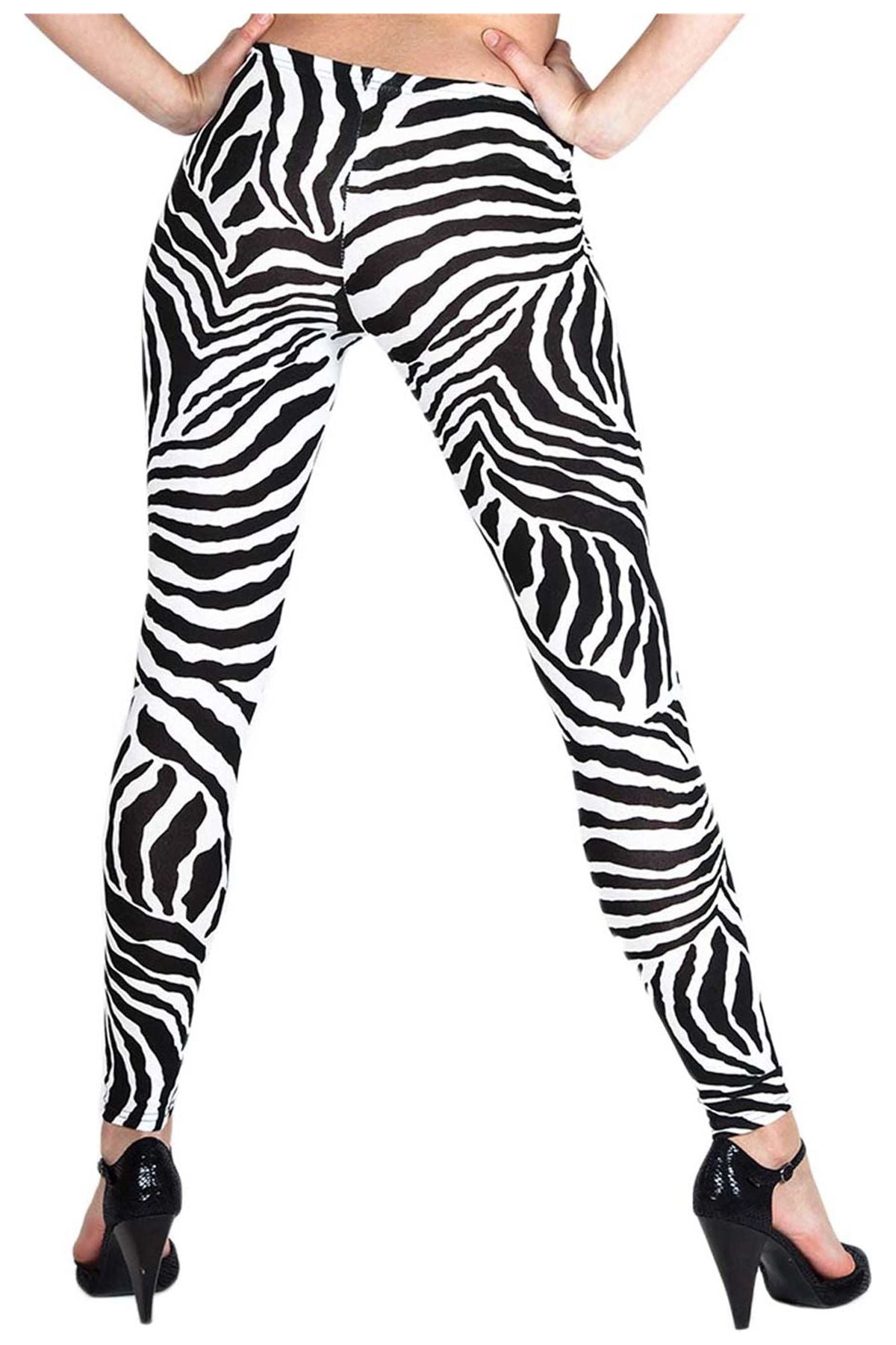 Zebra Print Leggings For Women  - Dropwear