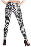 Zebra Print Leggings For Women  - Dropwear